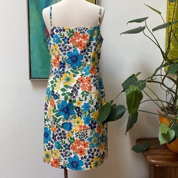 Tommy Hilfiger Retro Print Flower Cotton Dress Size 8 - Picture 2 of 14